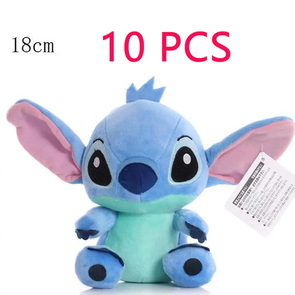 1-10 PCS 20cm Stitch Stuffed Plush Models Cartoon Stuffed Plush Dolls Anime Plush Baby Toys Kawaii ==Kids Birthday Gift Chrismas