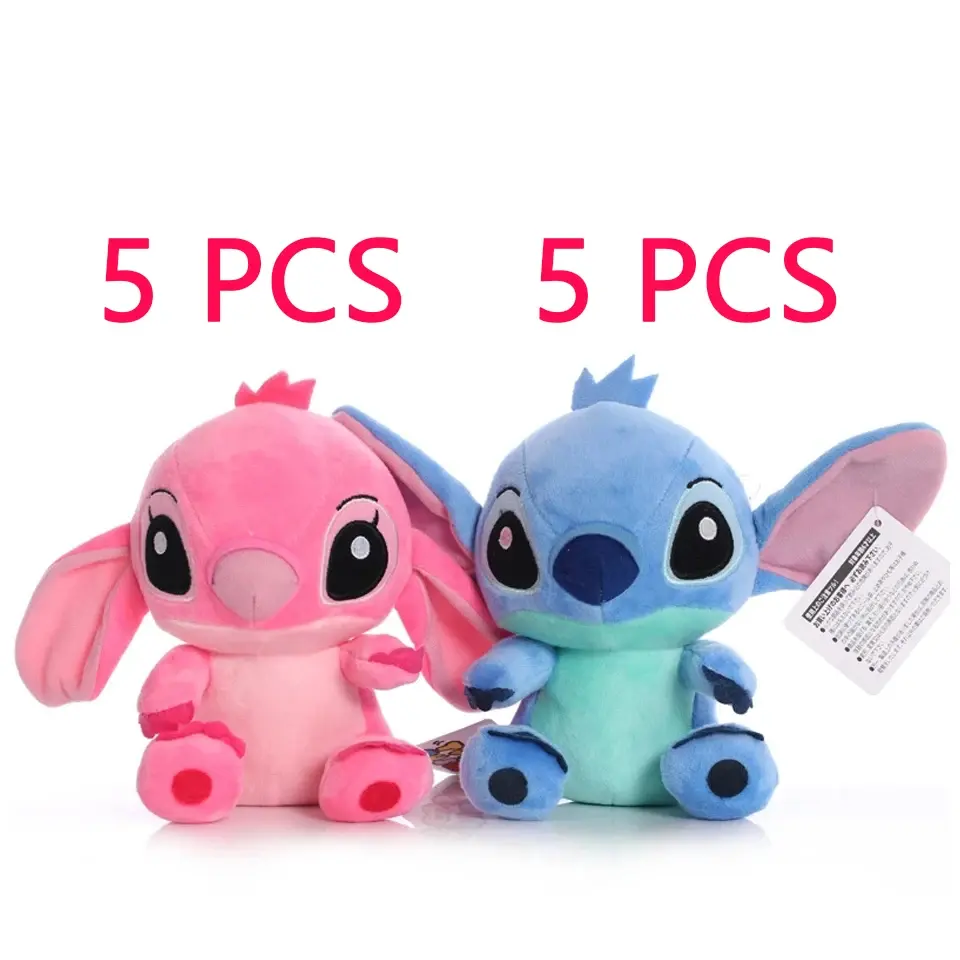 1-10 PCS 20cm Stitch Stuffed Plush Models Cartoon Stuffed Plush Dolls Anime Plush Baby Toys Kawaii ==Kids Birthday Gift Chrismas
