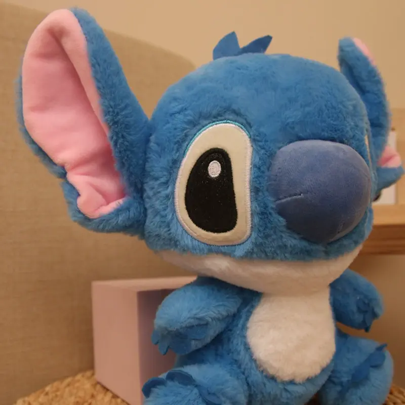 25CM Kawaii Disney Stitch Plush Toy Cartoon Anime Soft Blue Purple Elf Stitch Stuffed Plush Doll Giving Friends Birthday Gifts