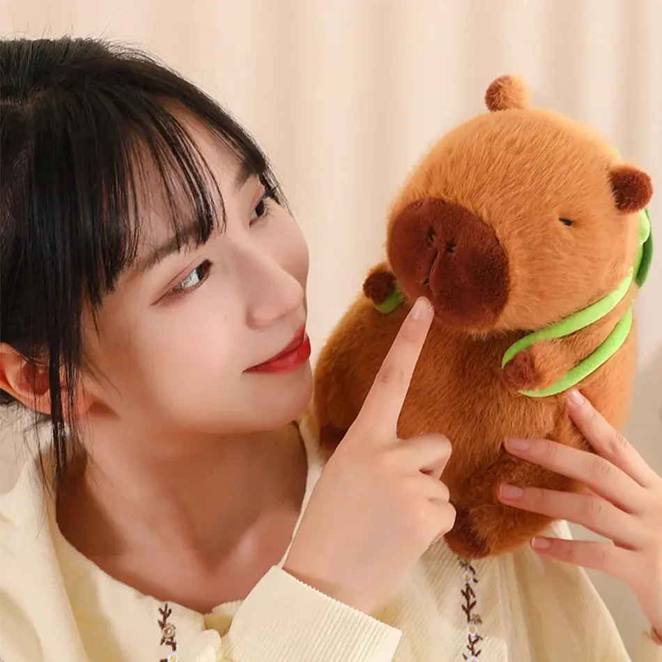 Capybara Plush Doll Cute Capibara Anime Fluffty Toy Kawaii Plushie Happy Birthday Doll Gift for Girl Friend Soft Stuffed Animals
