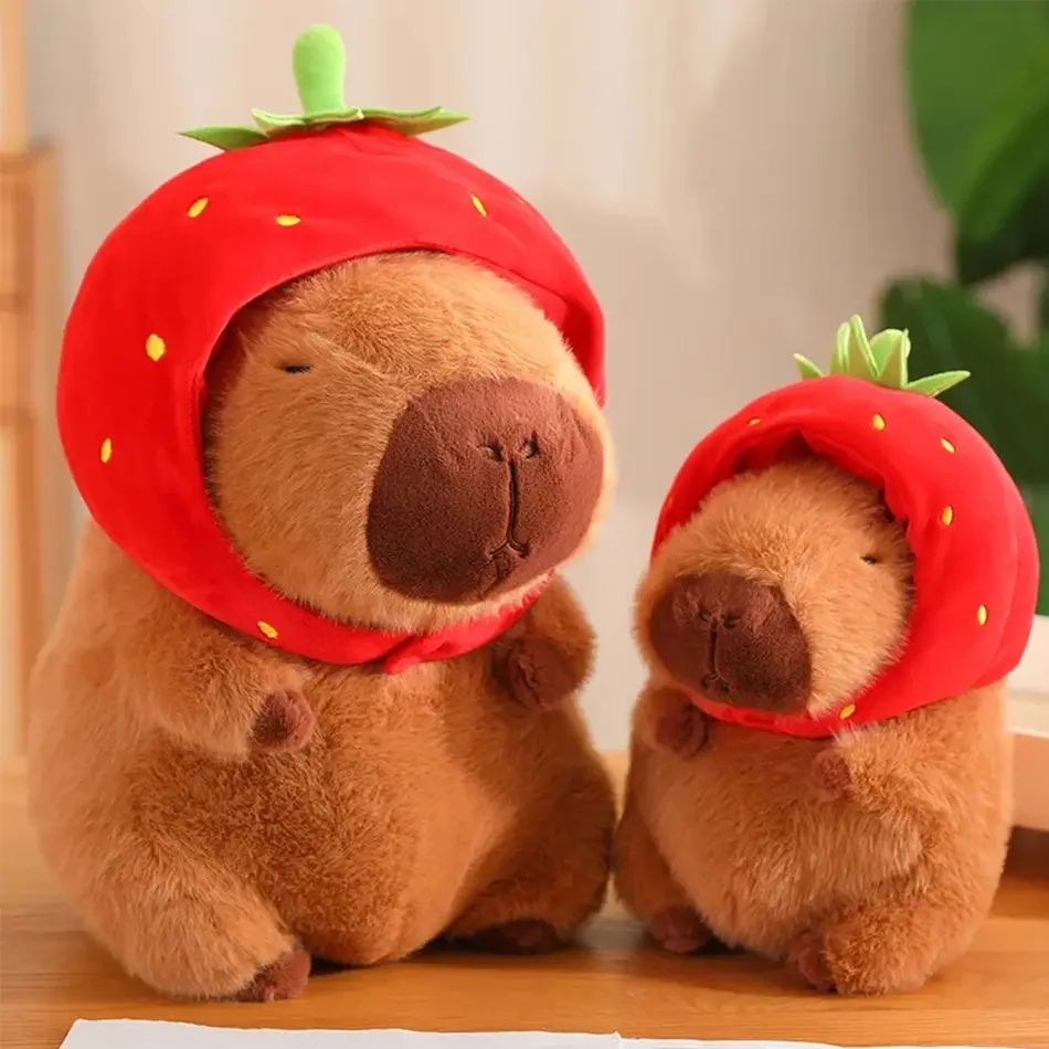 Capybara Plush Doll Cute Capibara Anime Fluffty Toy Kawaii Plushie Happy Birthday Doll Gift for Girl Friend Soft Stuffed Animals