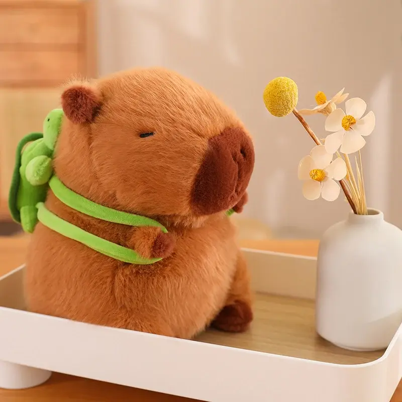 23cm/9.05in Cute Capybara Plush Toys Capibara Anime Fluffty Toy Doll Stuffed Animals Perfect Gift For Kids Birthday Party Supply