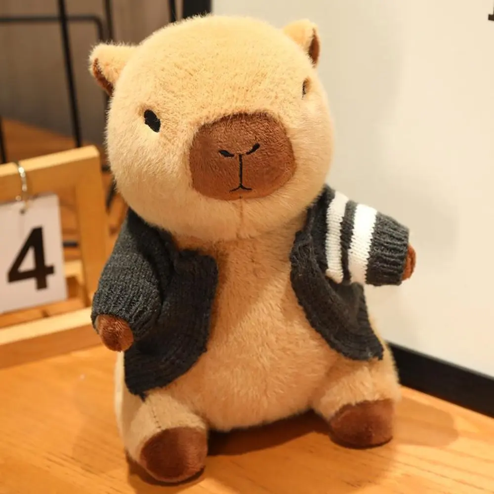 Cute Dress Up Capybara Plush Doll Cartoon Fluffy Capybara Plush Toy Soft Simulation Capibara Fluffty Doll Birthday Gift