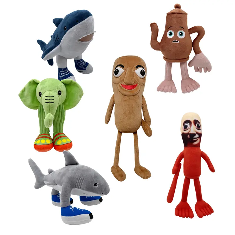 Italian Brainrot Tung Tung Tung Sahur Plush Toys 22-47cm Tungtung Sahur Tralalero Tralala Shark Plush Soft Stuffed Toy Doll Gift