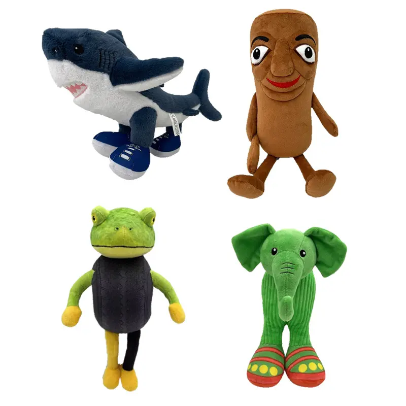 Italian Brainrot Tung Tung Tung Sahur Plush Toys 22-47cm Tungtung Sahur Tralalero Tralala Shark Plush Soft Stuffed Toy Doll Gift