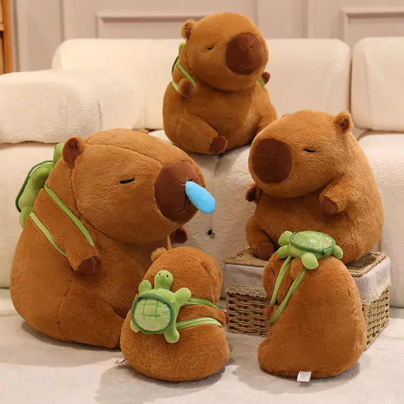King Size Capybara Plush Doll Cartoon Capibara Anime Fluffty Toy Kawaii Room Decor Soft Stuffed Animal Kids Birthday Xmas Gift
