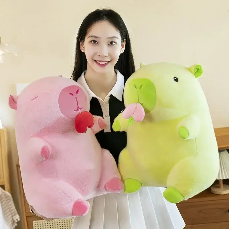 30/40/50cm Kawaii Capybara Plush Toys Fruit Series Big Size Capybara Stuffed Doll Anime Soft Pillow Cute Dolls Kid Birthday Gift