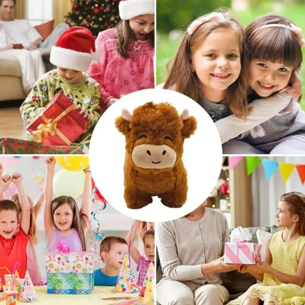Cute Fluffy Bull Highland Cow Legend Plushie Realistic Plush Toy Fluffy Highland Cow Soft Toy Stuffed Animal Doll