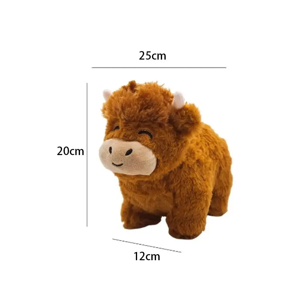 Cute Fluffy Bull Highland Cow Legend Plushie Realistic Plush Toy Fluffy Highland Cow Soft Toy Stuffed Animal Doll