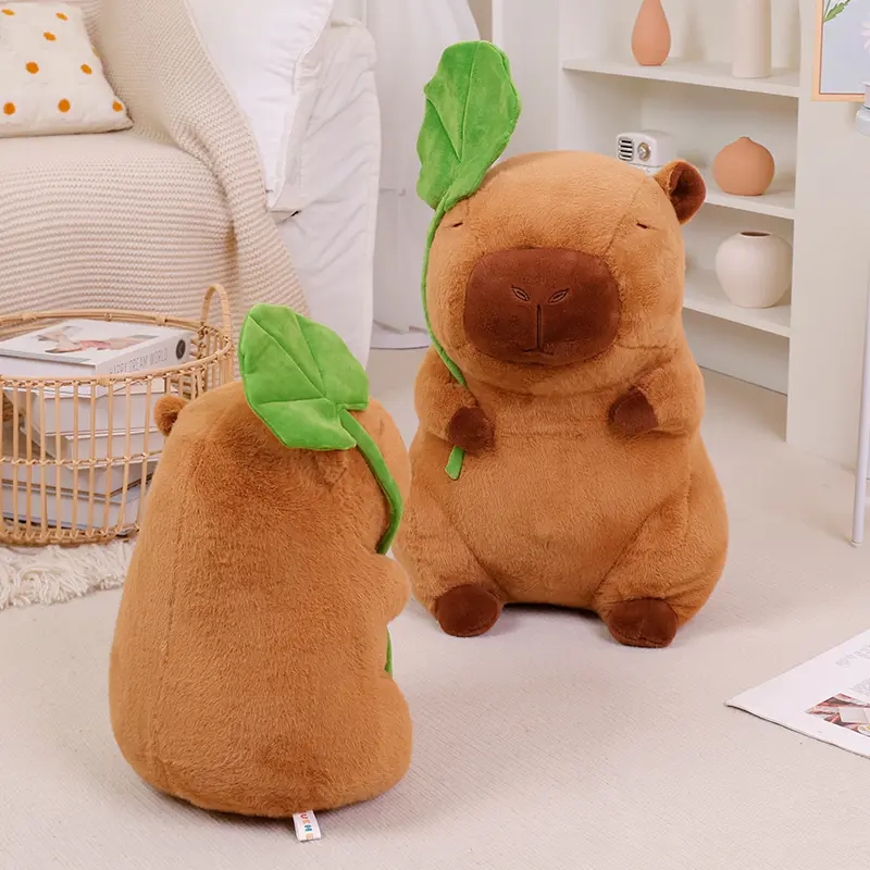 30-85cm Giant Lotus Leaf Umbrella Capybara Plush Toy Cosplay Rabbit Frog Dinosaur Capibara Plush Toy Stuffed Animals