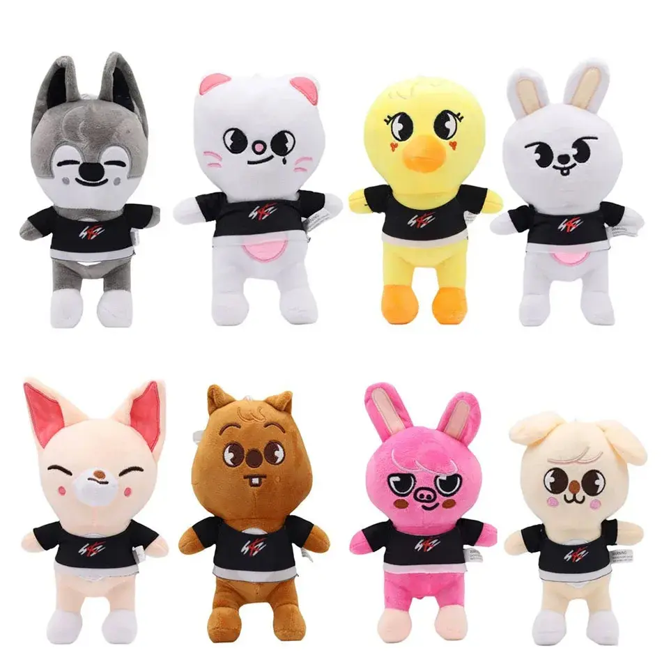 20CM Cartoon Stuffed Animal Plushies Stay Plush Doll Toys Kawaii JYP Adults KZ Fans Keychain Pendant Kid Gift