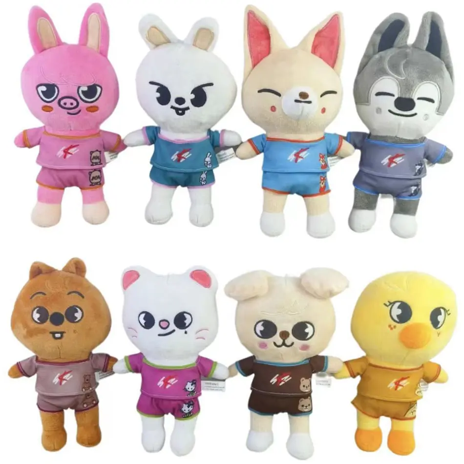 20CM Cartoon Stuffed Animal Plushies Stay Plush Doll Toys Kawaii JYP Adults KZ Fans Keychain Pendant Kid Gift