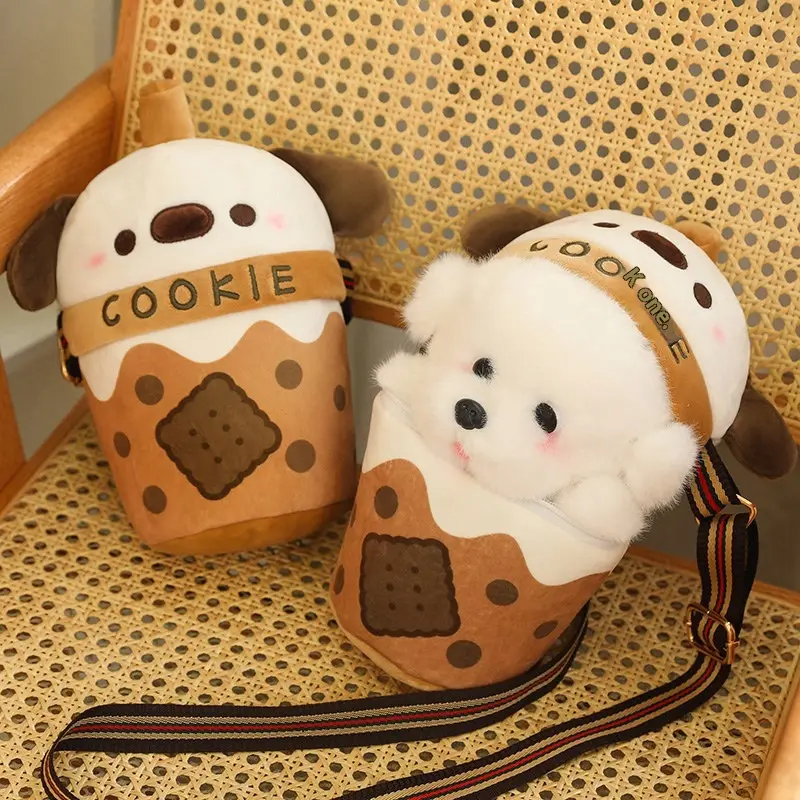 Plush Toy Small Shoulder Bag Cute Teacup Dog Plush Toy Best-Selling Plush Toy Small Shoulder Bag Little Puppy Doll Plush Toy