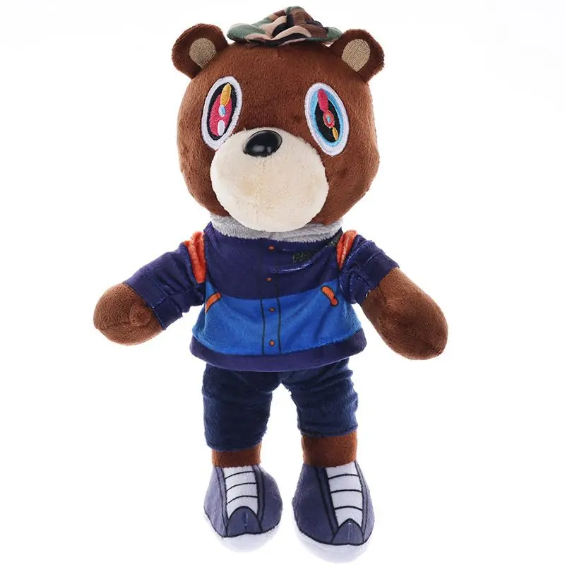 The 30cm  Kanye Dropout Bear Teddy Bear Plush Toys Kanye West Graduation Soft Stuffed Home Room Decor Birthday Gift