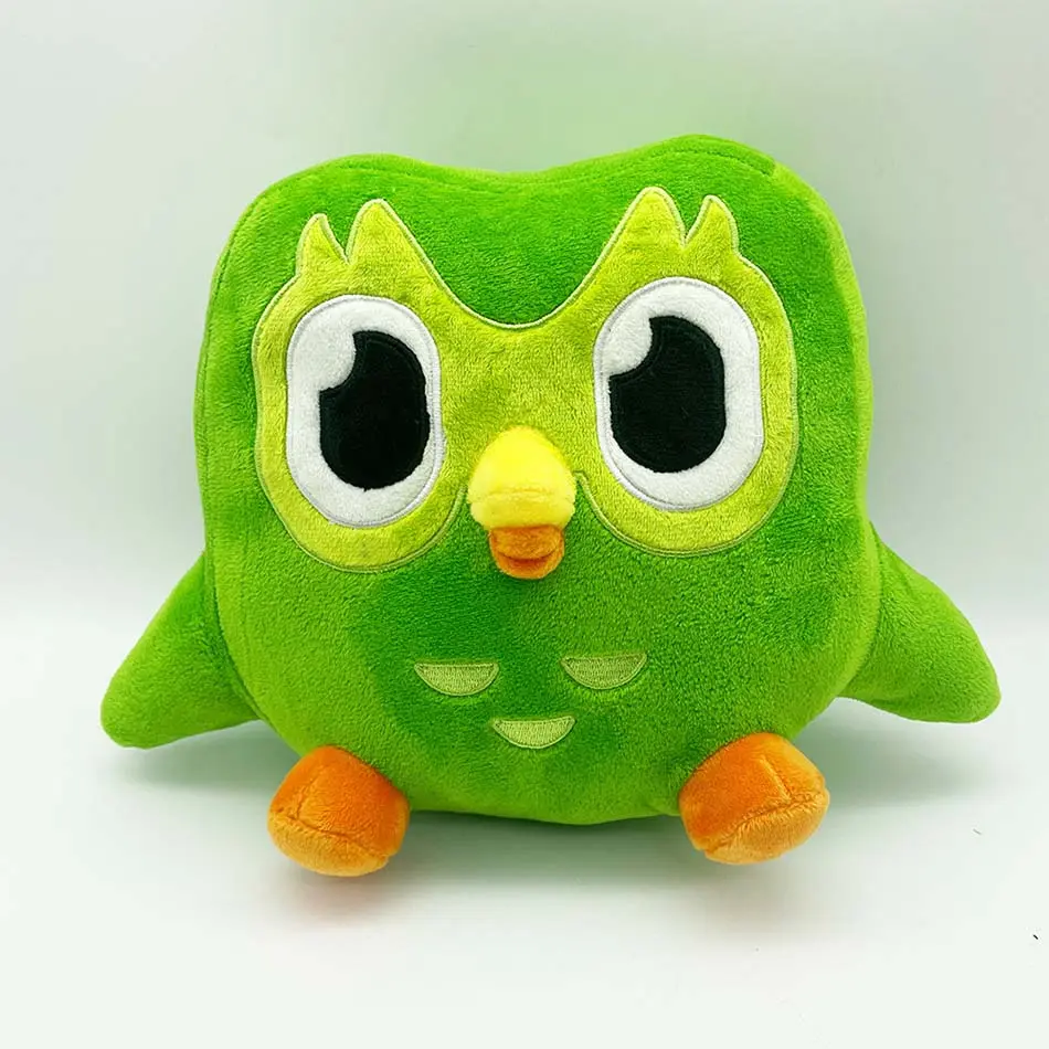 Green Duolingo Owl Plush Toy Duo Plushie Of Duo The Owl Cartoon Anime Owl Doll Soft Stuffed Animal Toy Children Birthday Gift