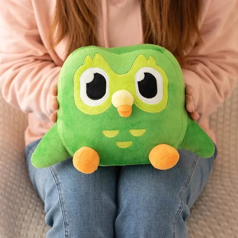 New 25-30cm Duolingo Owl Plush Toy Duo Plushie Of Duo The Owl Cartoon Anime Owl Doll Soft Stuffed Animal Children Birthday Gift
