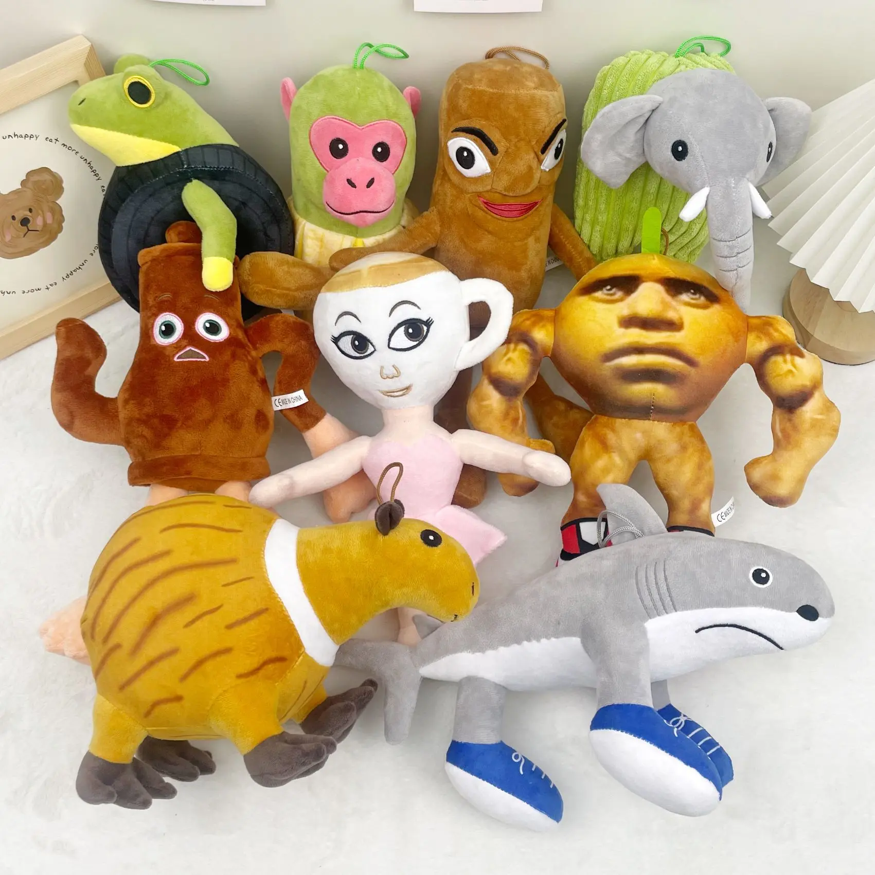 New Tungtungtung Sahur Tralala Plush Animals Telalaero Telala SHARK Cartoon Anime Plush Toys Decor Dolls Children Birthday Gifts