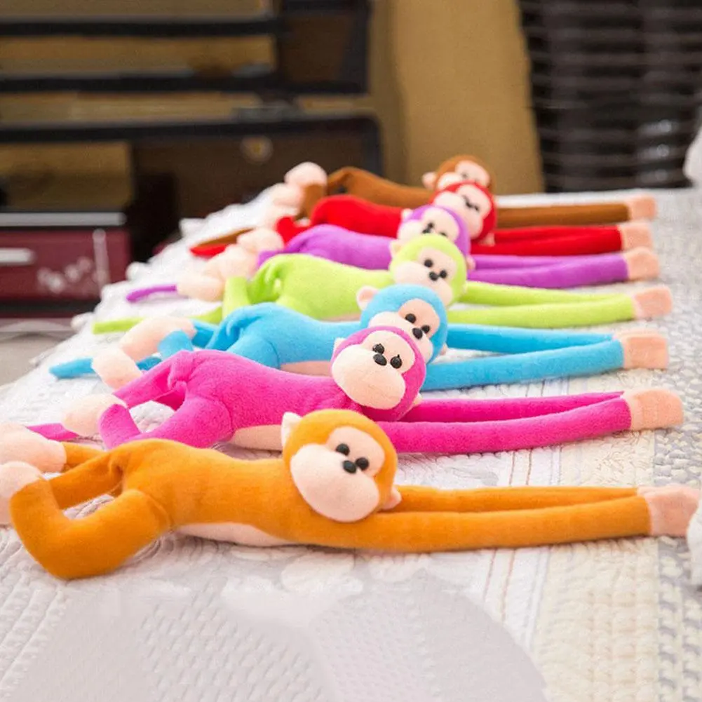 Long Arm Hanging Monkey Plush Color Stuffed Monkey Curtains Baby Sleeping Appease Animal Toy Car Decoration Valentine's Day Gift