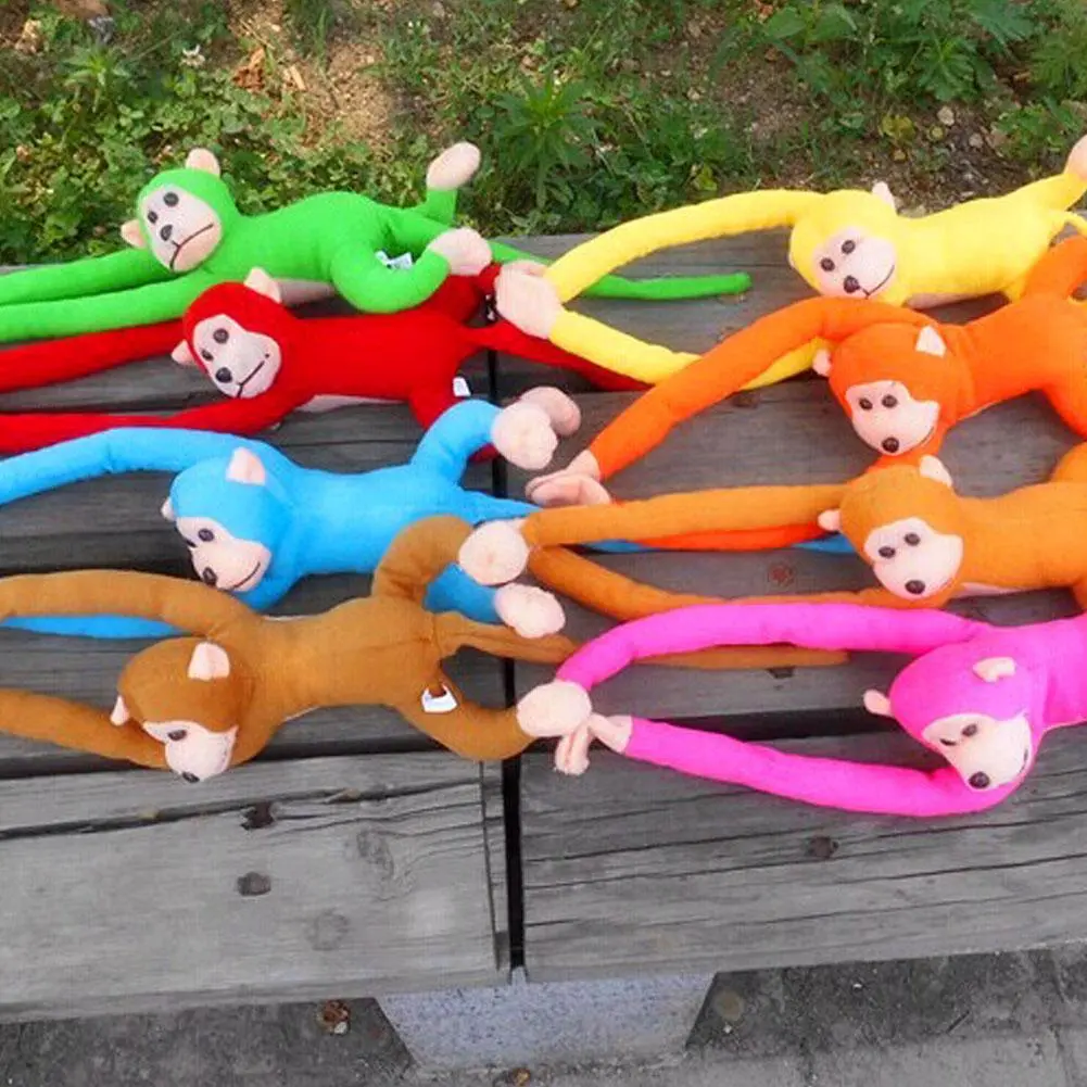 Long Arm Hanging Monkey Plush Color Stuffed Monkey Curtains Baby Sleeping Appease Animal Toy Car Decoration Valentine's Day Gift