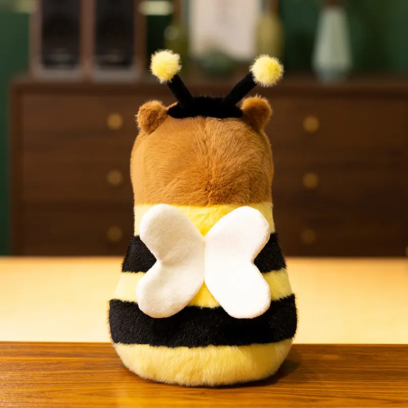 Creative Simulation Bee Capybara Plush Toys Simulation Capibara Cute Dolls Stuffed Animals Soft Doll Plush Kids Birthday Gifts
