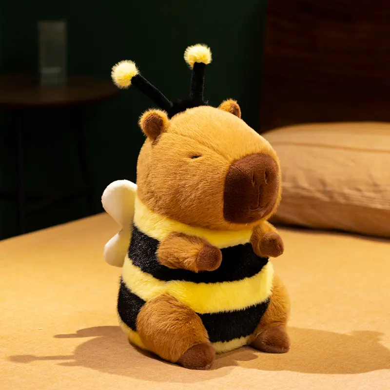 Creative Simulation Bee Capybara Plush Toys Simulation Capibara Cute Dolls Stuffed Animals Soft Doll Plush Kids Birthday Gifts
