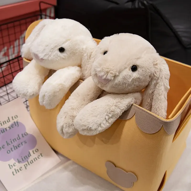 Rabbit Plush Toy Soft Stuffed Long Ears Bunny Doll Funny Baby's Sleeping Companion Delicate Home Decoration Kids Gifts
