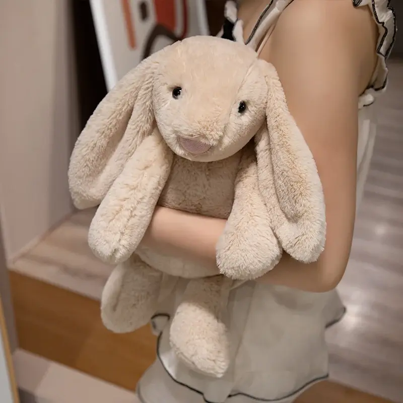 Rabbit Plush Toy Soft Stuffed Long Ears Bunny Doll Funny Baby's Sleeping Companion Delicate Home Decoration Kids Gifts