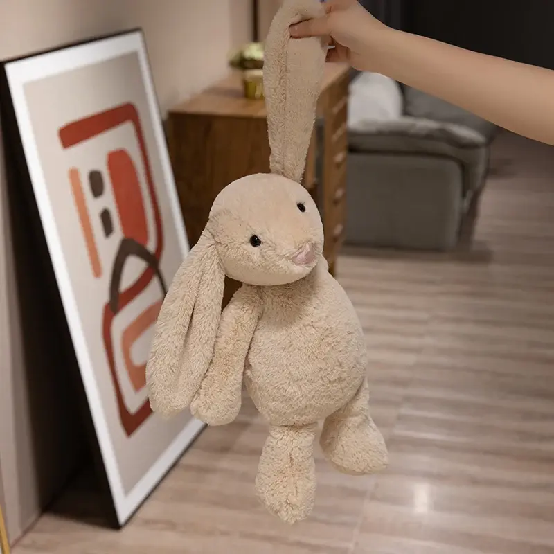 Rabbit Plush Toy Soft Stuffed Long Ears Bunny Doll Funny Baby's Sleeping Companion Delicate Home Decoration Kids Gifts