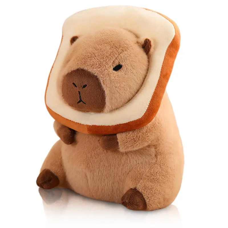 AS96-Cute Capybara Plush Pillow With Bread Kawaii Soft Capybara Plush  Pillow Capybara Stuffed Animals