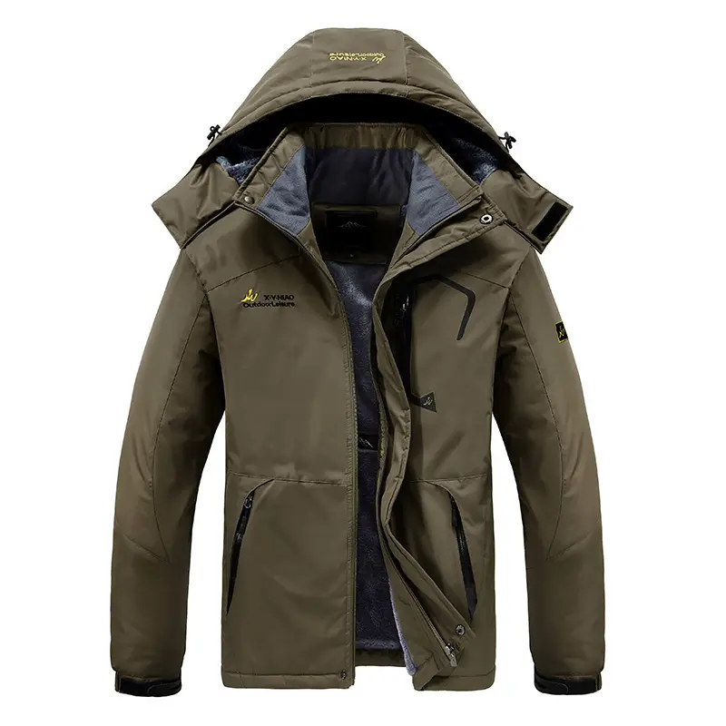 Men's Winter Padded Thickened Cold Warm Rushing Jacket Large Size Windproof Waterproof Mountaineering Cotton Clothing L-8XL