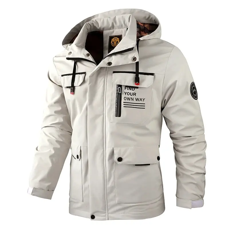 Men's Casual Trend Fashion All-In-One Sports Hoodie Outdoor Camping Trail Climbing Running Windproof Bomber Jacket