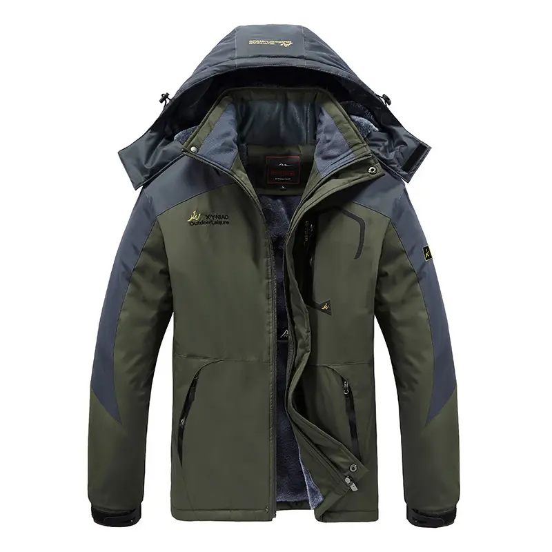 Men's Winter Padded Thickened Cold Warm Rushing Jacket Large Size Windproof Waterproof Mountaineering Cotton Clothing L-8XL