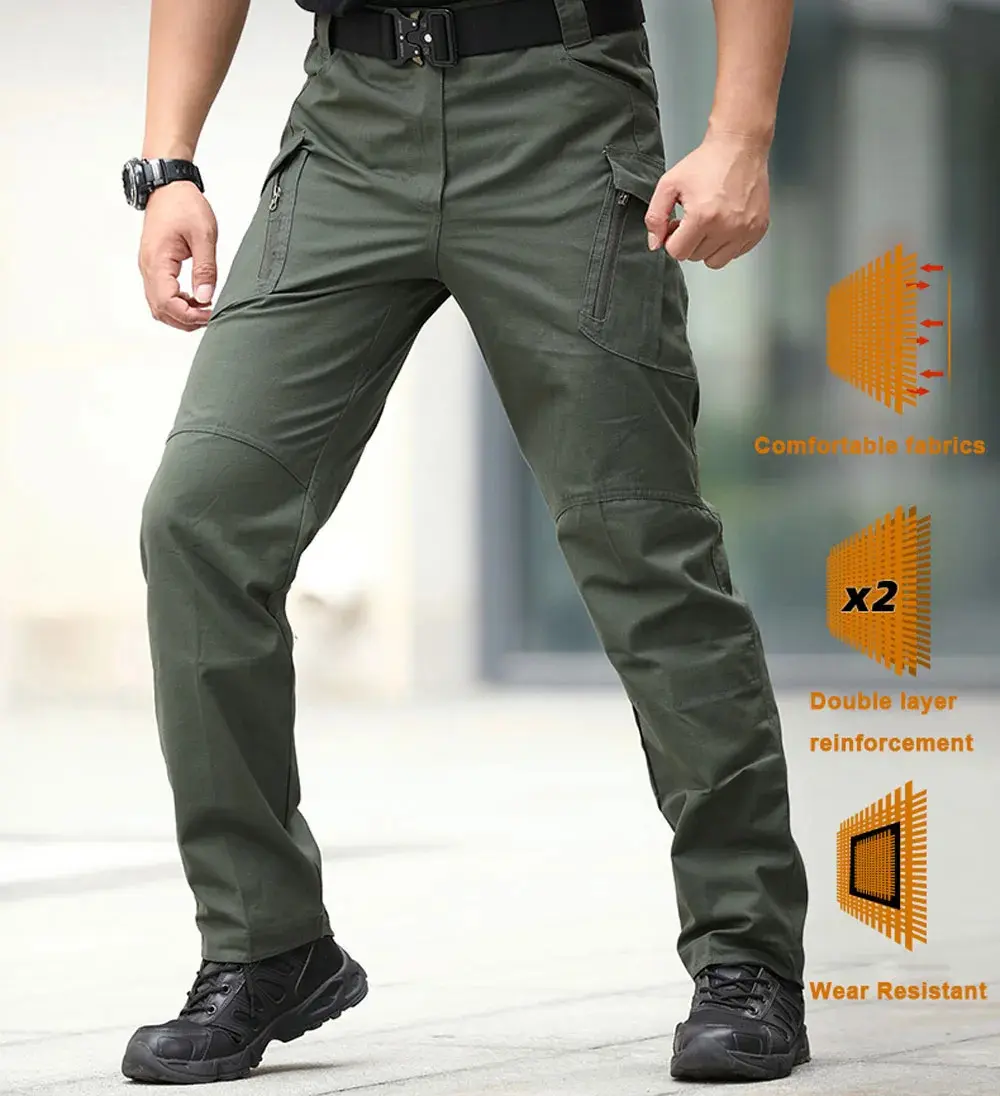Men's Casual Fall And Winter Multi-Pocket Workwear Urban Commuting When Outdoor Sports Off-Road Military Tactical Pants