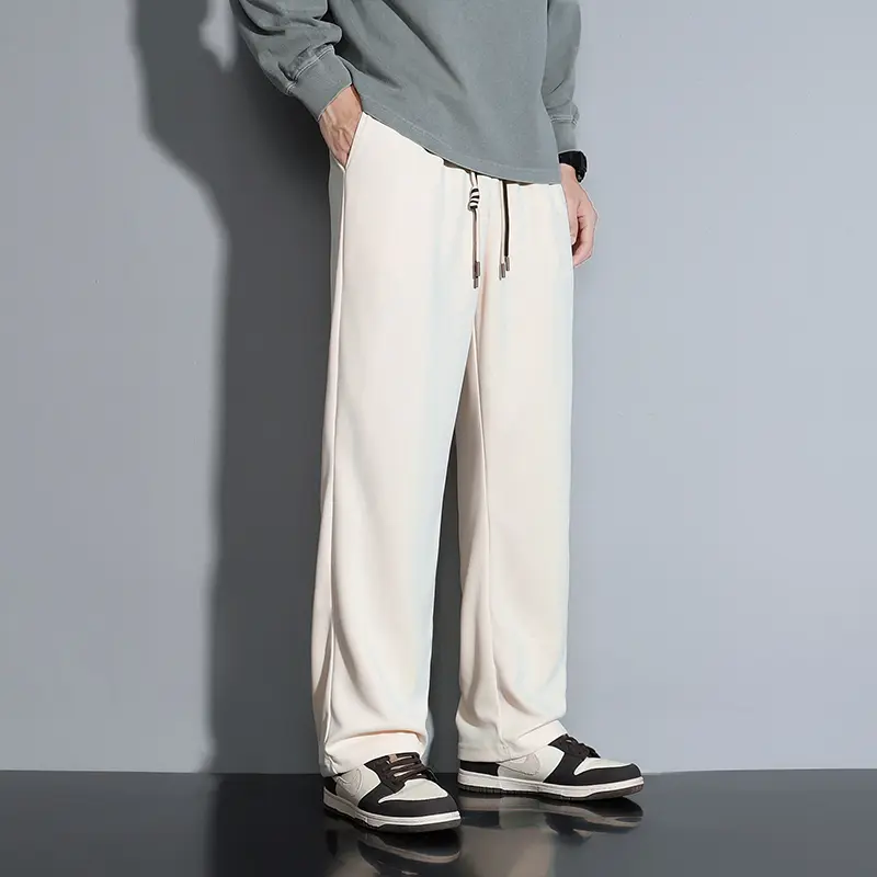 Contemporary Men's Fashion Trousers Loose Silhouette Trendy Drawstring Detail Suited for a Variety of Occasions Comfort