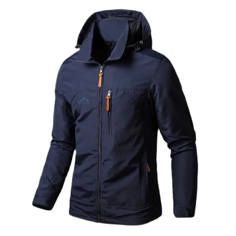 Men's Jackets Waterproof Military Hooded Jacket Windbreaker Outdoor Camping Sports Elastic Coat Male Clothing Thin Overcoat