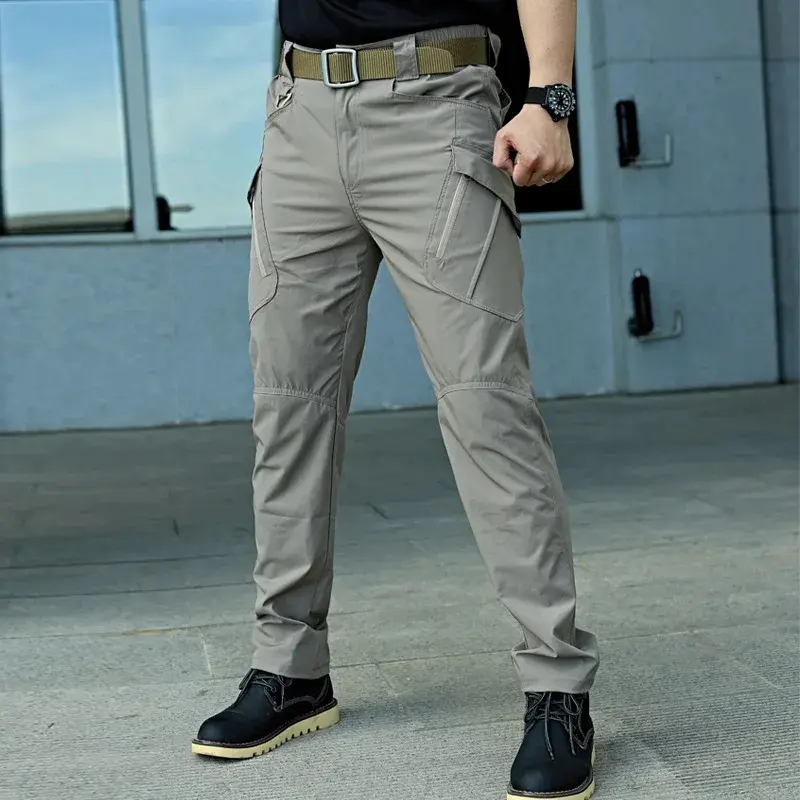 Men's Four Seasons Army Military Tactical Pants Multi-Pocket Wear Casual Pants Outdoor Hiking Quick-Drying Work Pants