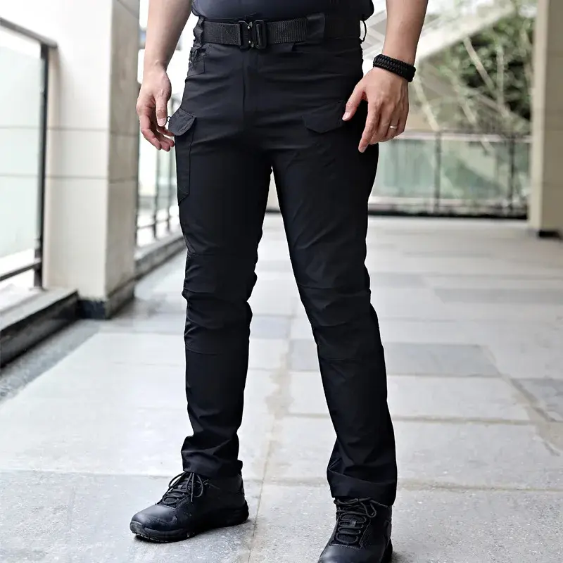 Men's Four Seasons Army Military Tactical Pants Multi-Pocket Wear Casual Pants Outdoor Hiking Quick-Drying Work Pants