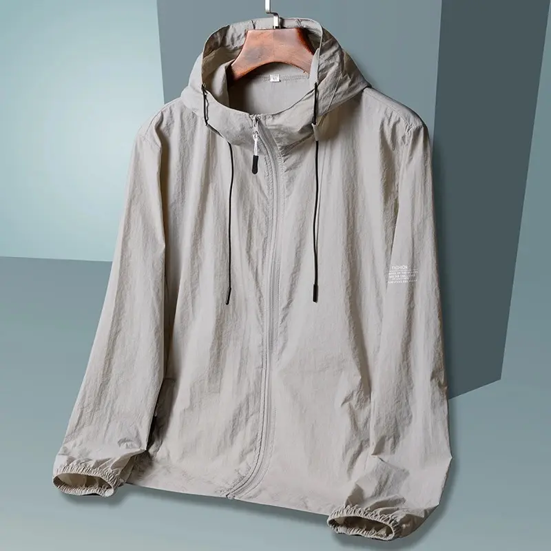 Men's Summer New Ultra-Thin Waterproof Clothing Outdoor Breathable Ice Silk Riding Coat Fishing Quick Dry Skin Clothing