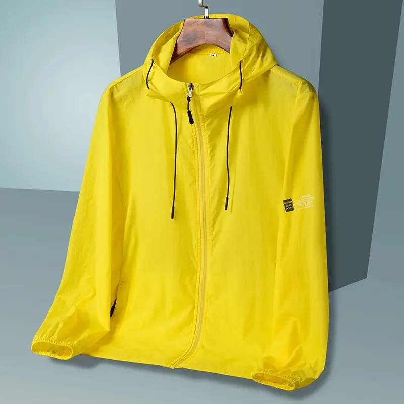 Men's Summer New Ultra-Thin Waterproof Clothing Outdoor Breathable Ice Silk Riding Coat Fishing Quick Dry Skin Clothing