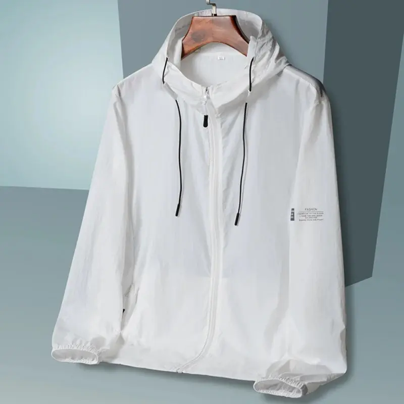 Men's Summer New Ultra-Thin Waterproof Clothing Outdoor Breathable Ice Silk Riding Coat Fishing Quick Dry Skin Clothing