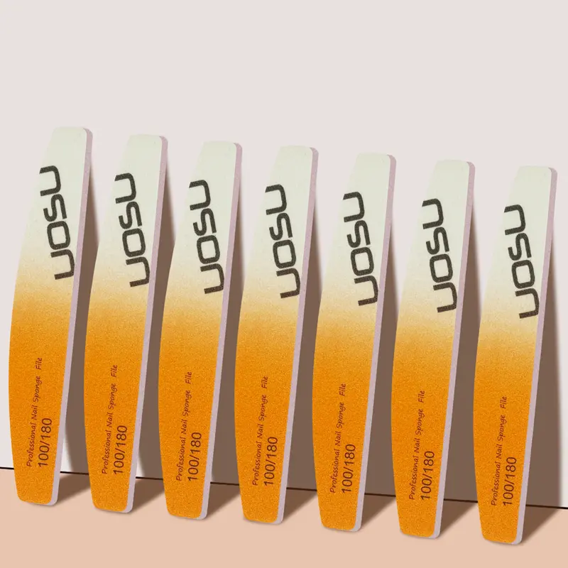 15PCS Gradient Nail Sponge Files | 100/180 Dual Grit | Professional | Ideal for Nail Shaping Buffing & Salon-Grade Services