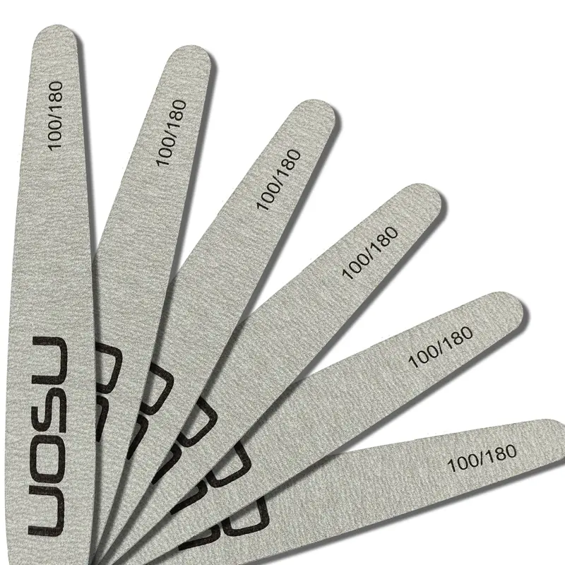 25PCS UOSU Gradient Nail Sponge Files | 100/180 Grit | Professional Set | For Nail Shaping Buffing & Artistic Manicure Designs