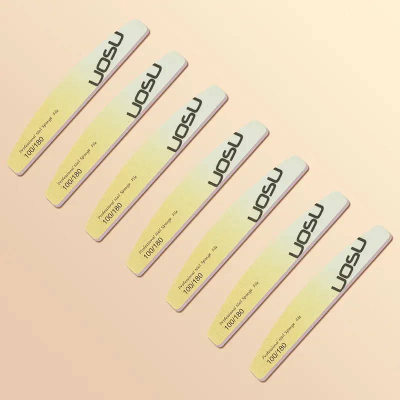 15PCS Gradient Nail Sponge Files | 100/180 Dual Grit | Professional | Ideal for Nail Shaping Buffing & Salon-Grade Services