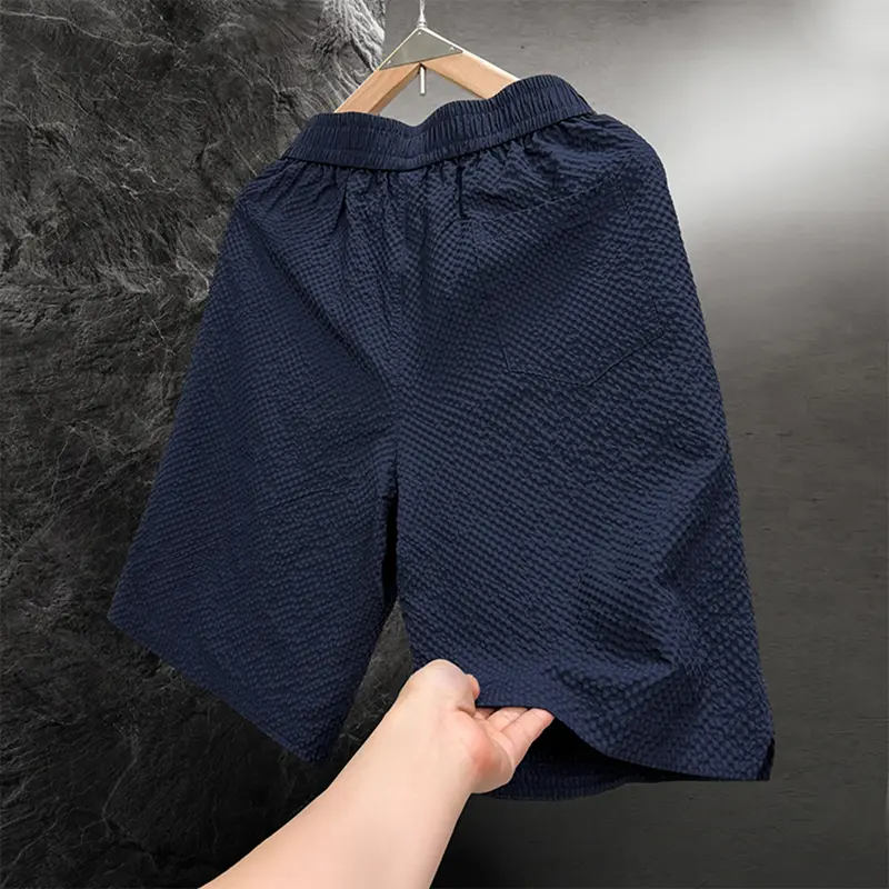Men's summer chiffon waistband with adjustable plus size Hong Kong style shorts for travel and hanging style trousers