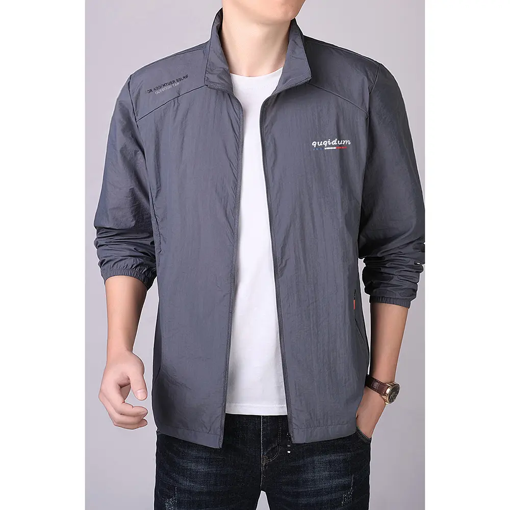 Men's Summer Casual Light, Quick-Drying Uv Protection Ice Silk Fishing Coat With All-Sport Cycling Long Sleeve