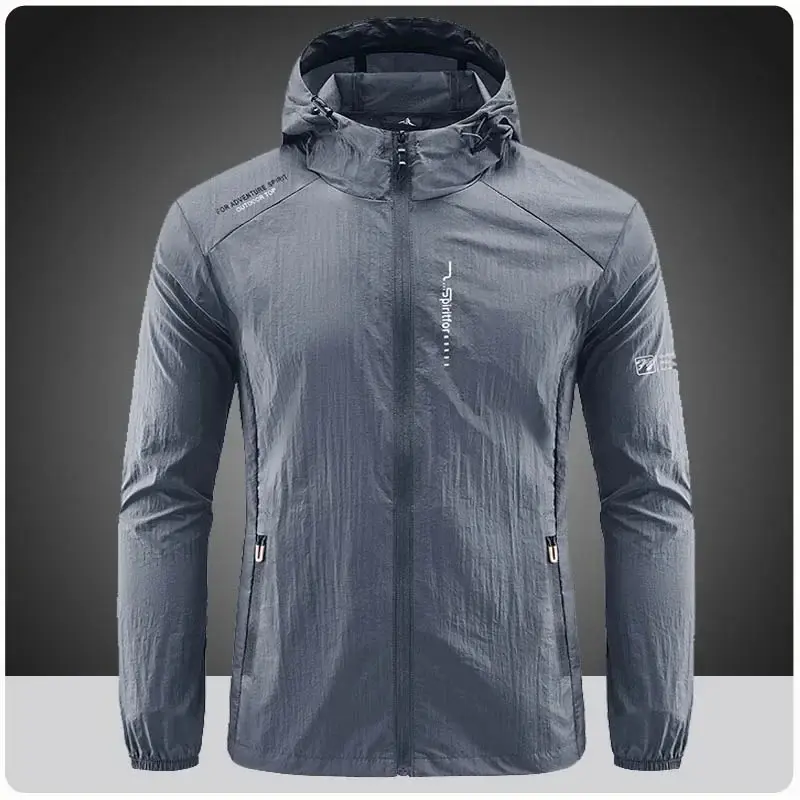 Men's Summer Quick-Drying Sunscreen Light Jacket Outdoor Sports Fishing Hooded Skin Clothing Lightweight Cycling Clothing