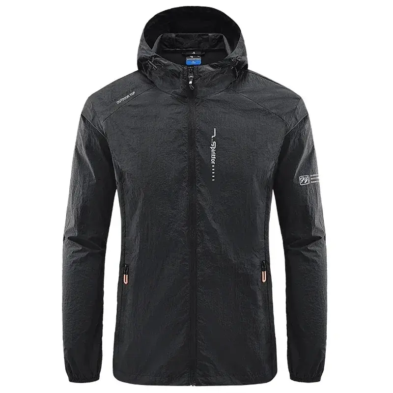 Men's Summer Quick-Drying Sunscreen Light Jacket Outdoor Sports Fishing Hooded Skin Clothing Lightweight Cycling Clothing