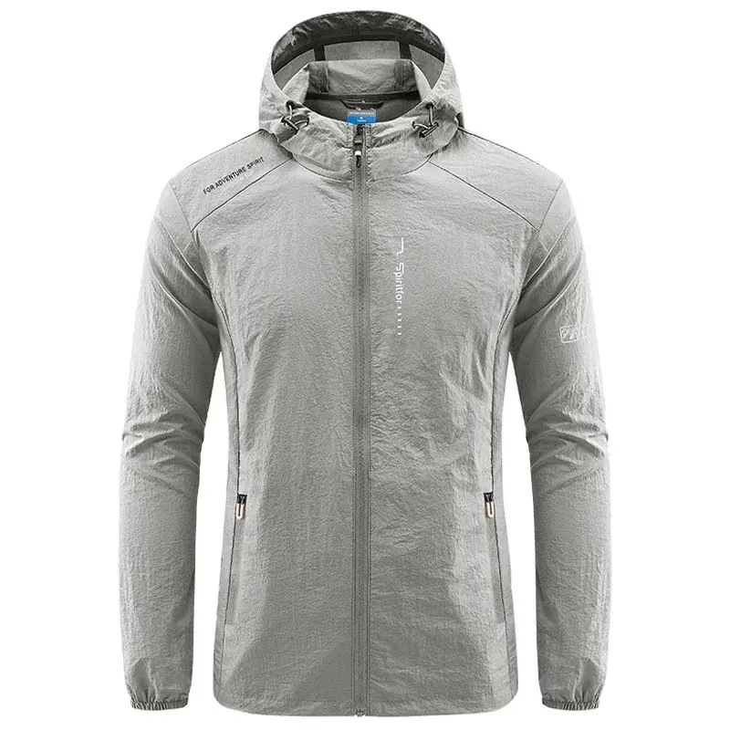 Men's Summer Quick-Drying Sunscreen Light Jacket Outdoor Sports Fishing Hooded Skin Clothing Lightweight Cycling Clothing