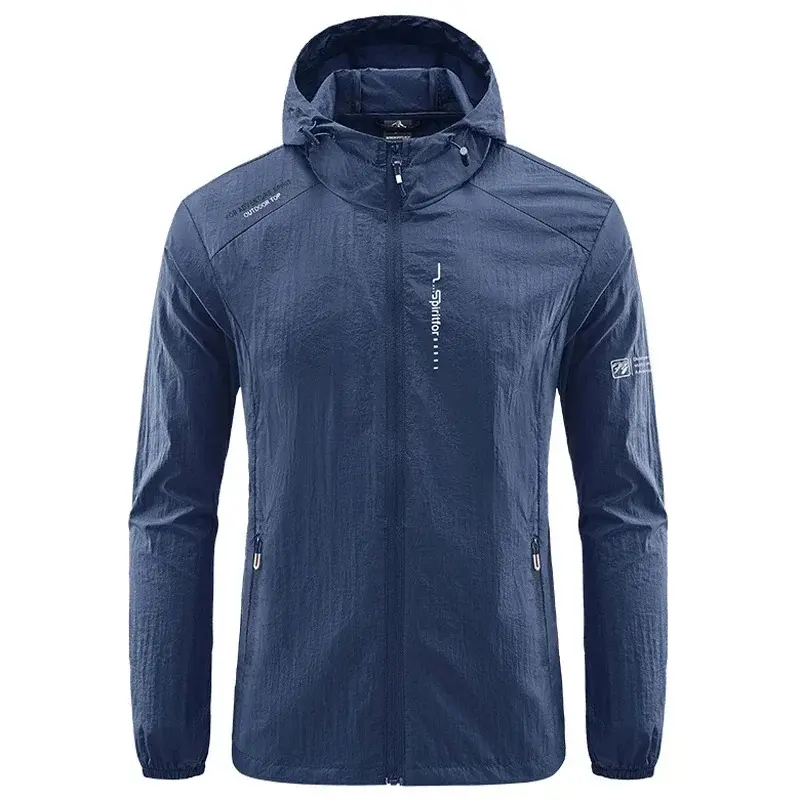 Men's Summer Quick-Drying Sunscreen Light Jacket Outdoor Sports Fishing Hooded Skin Clothing Lightweight Cycling Clothing