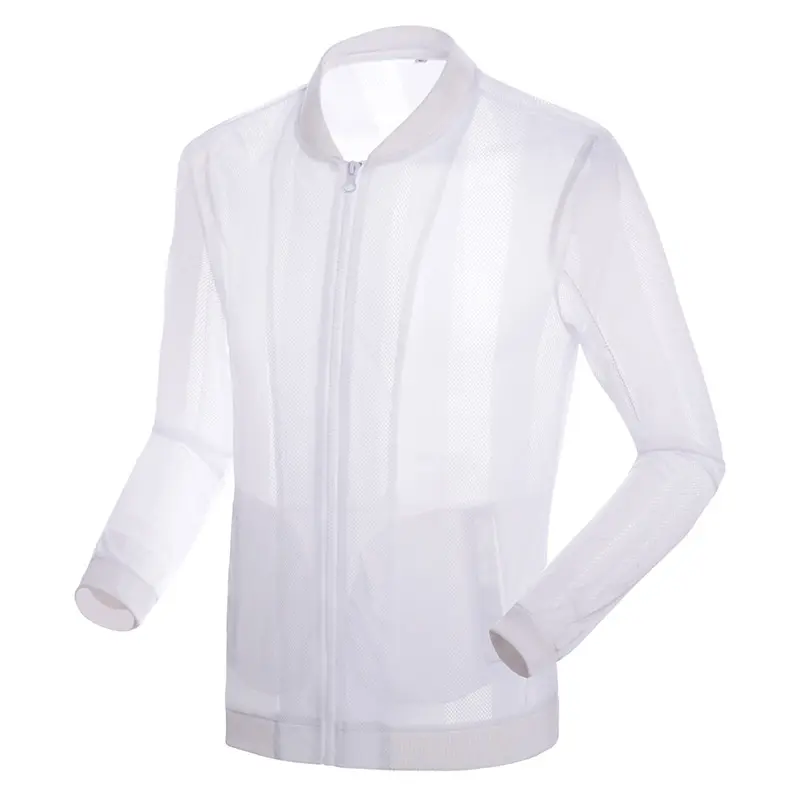 Summer Mesh Sunwear Men's Skin Clothing Ultra-Thin Breathable Sunscreen Clothing Outdoor Fishing Clothing Hollowed Out Tops